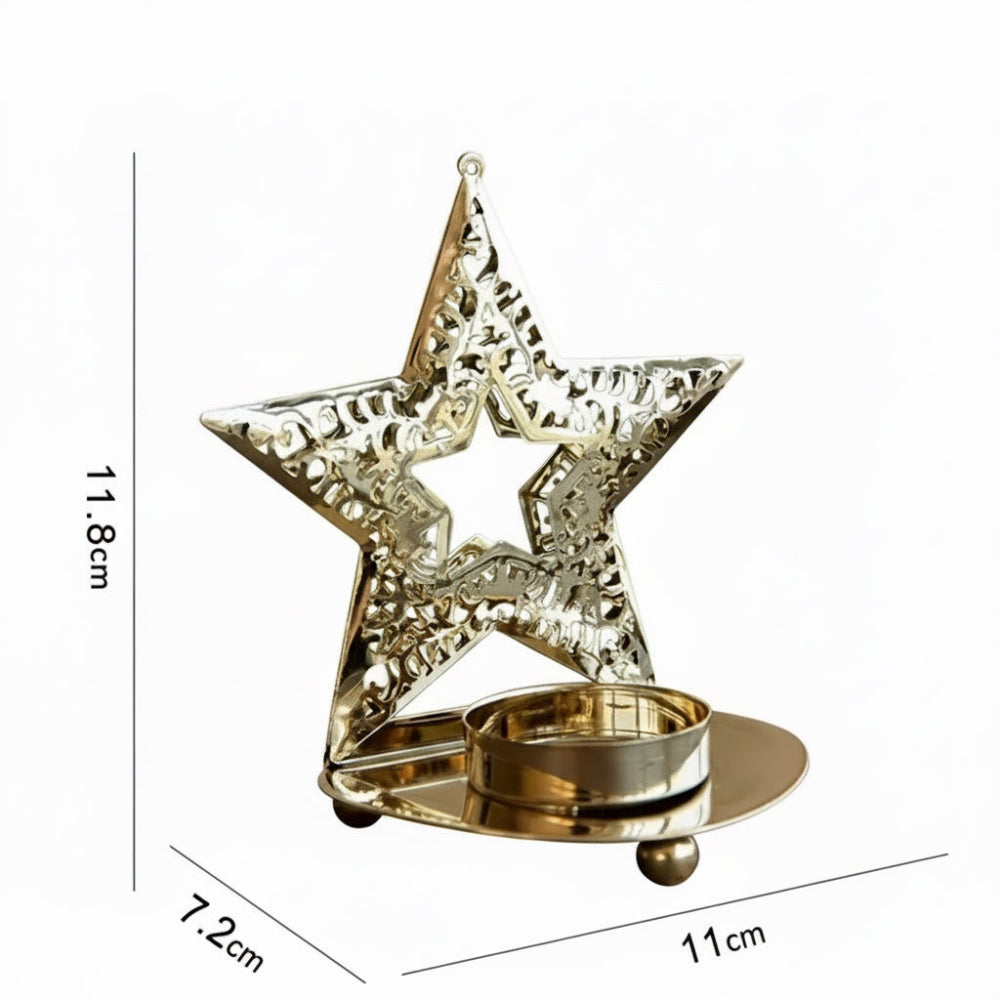 Ljuslykta stjärna guld - Starlight