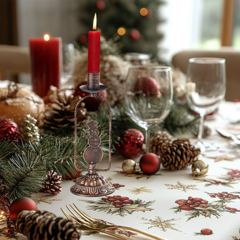 Ljusstake med julmotiv - Ren