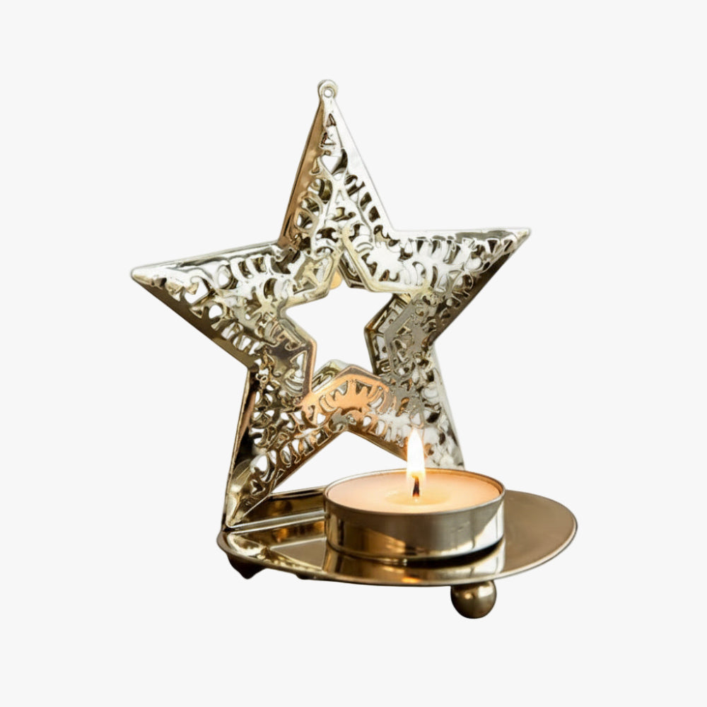 Ljuslykta stjärna guld - Starlight