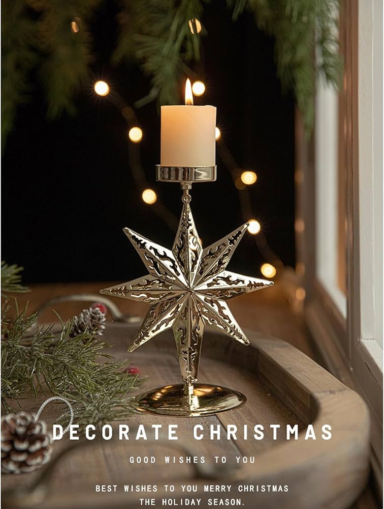 Ljuslykta stjärna guld – Nova