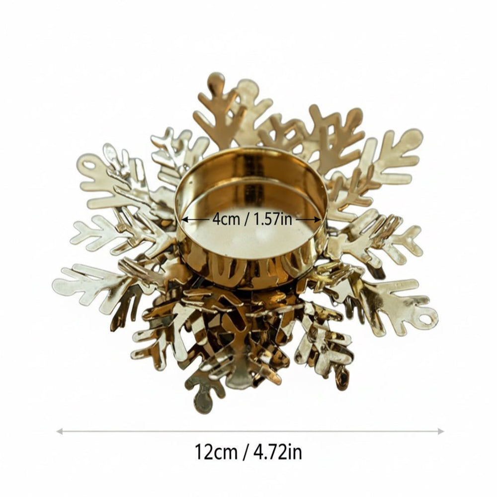 Ljuslykta snöflinga i guld - Frostglow