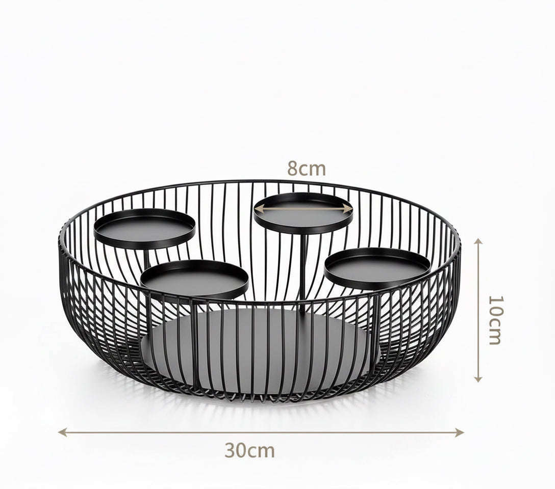 Adventsljusstake i svart metall – Crown | modern juldekoration i skandinavisk design