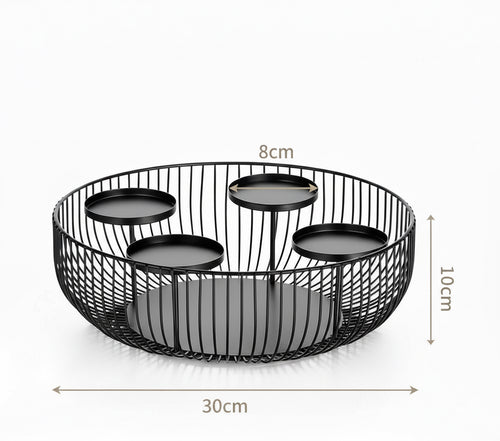 Adventsljusstake i svart metall – Crown | modern juldekoration i skandinavisk design