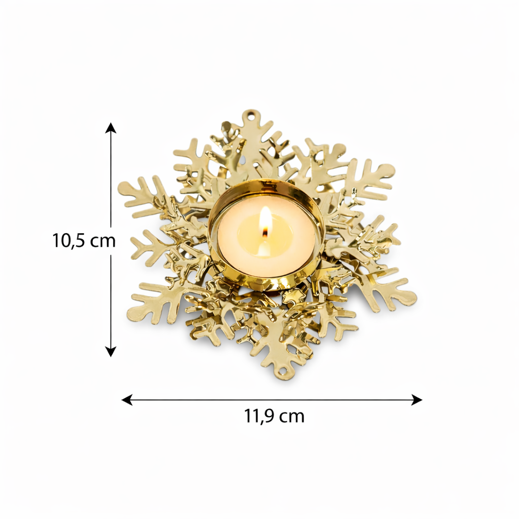 Ljuslykta snöflinga guld – Frost | skandinavisk design