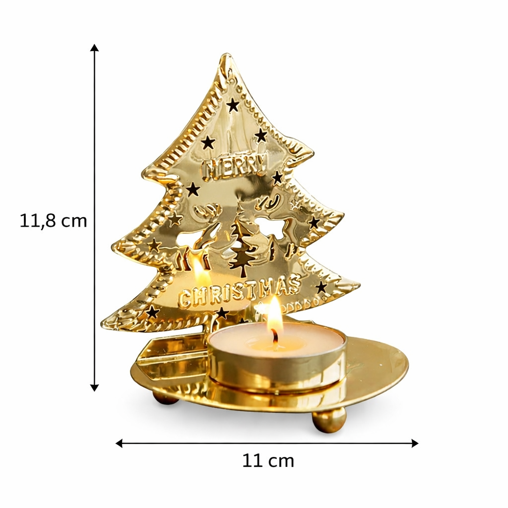 ljuslykta gran guld med mått