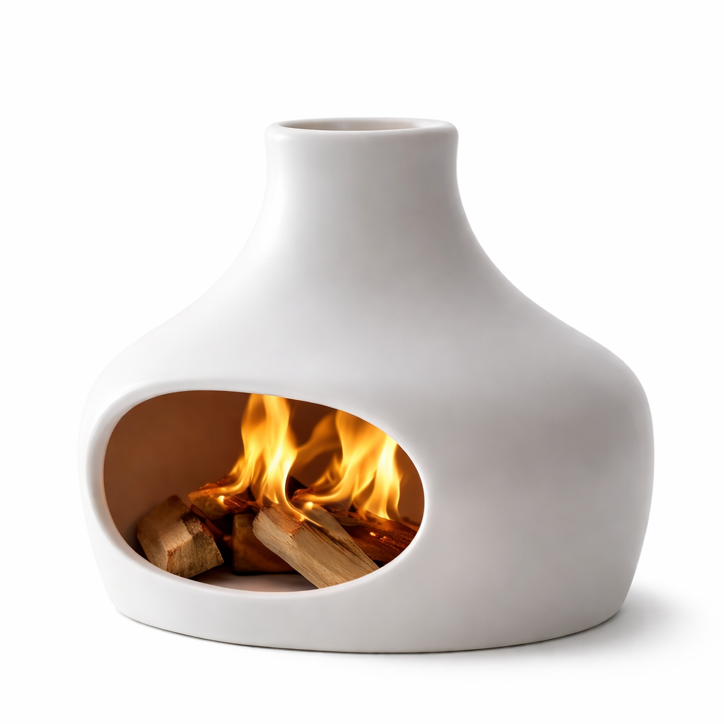 vit keramisk palo santo burner eldstad