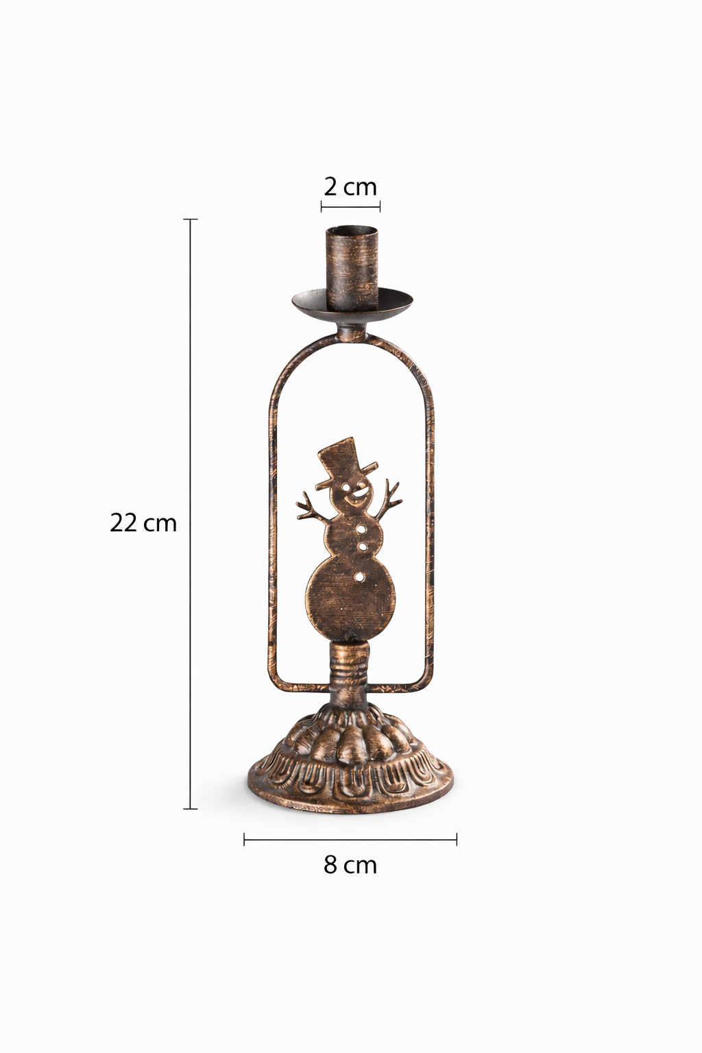 Ljusstake jul – Snögubbe
