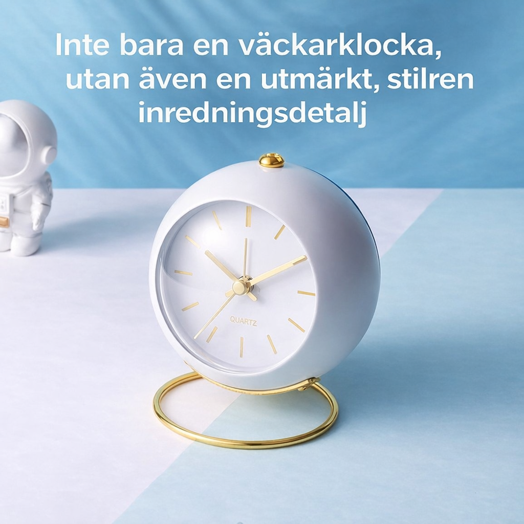 Retro analog väckarklocka silent glow