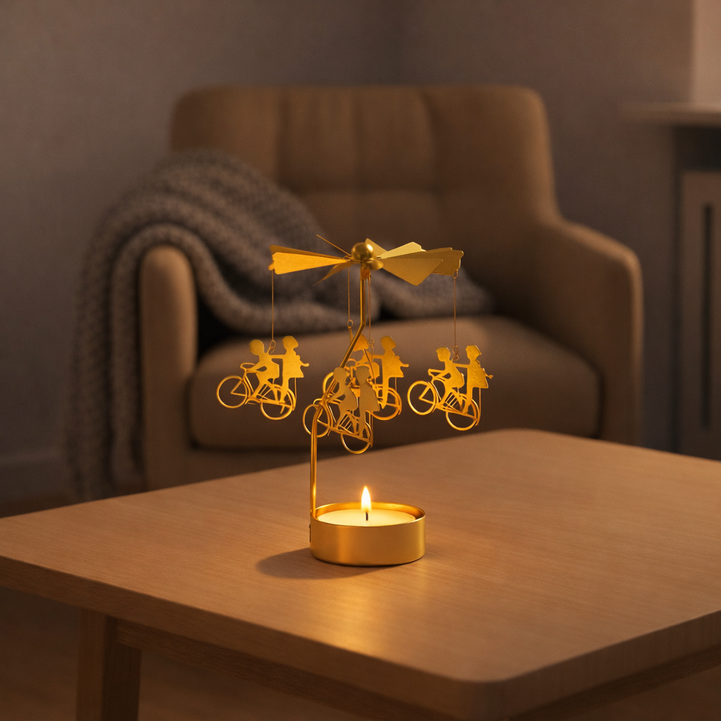 mysig belysning guld änglaspel kvällsmiljö