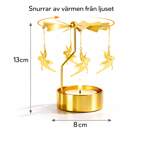 änglaspel guld roterande mått 13 cm