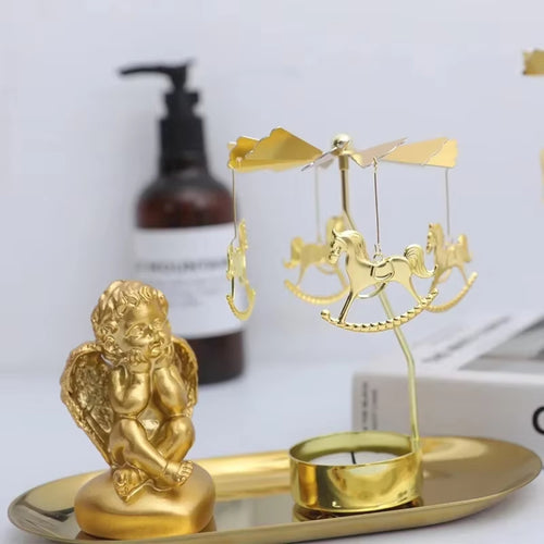 Änglaspel med ljushållare - Unicorn